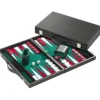 Backgammon: Verde Cuero Artificial (Mediano)