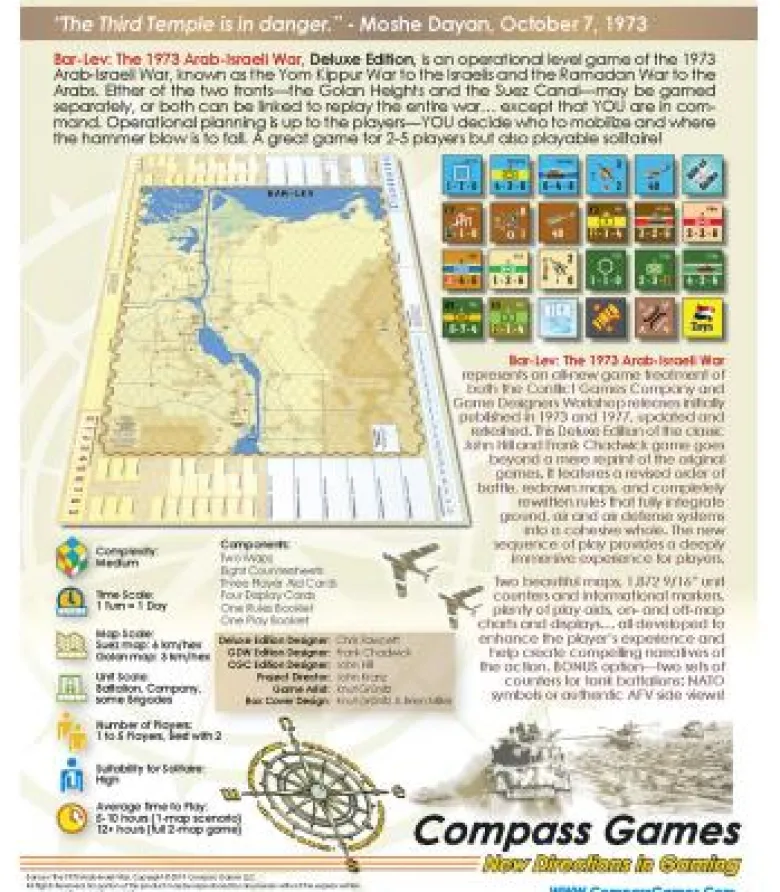 Bar-Lev: The 1973 Arab-Israeli War (Deluxe Edition) (Inglés)
