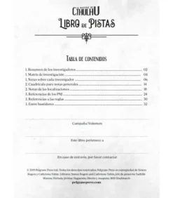 El Rastro de Cthulhu: Libro de Pistas