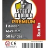 Fundas Steel Armour COLOR (63,5x88mm) PREMIUM Standard (50) Rojo - Exterior 66x91mm