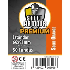 Fundas Steel Armour COLOR (63,5x88mm) PREMIUM Standard (50) Naranja - Exterior 66x91mm