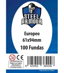 Fundas Steel Armour (59x92mm) Europeo (100) - Exterior 61x94mm
