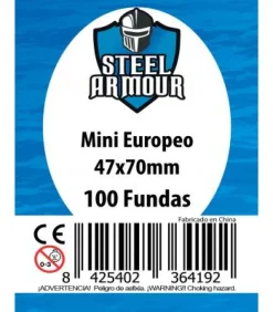 Fundas Steel Armour (45x68mm) Mini Euro (100) - Exterior 47x70mm