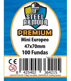 Fundas Steel Armour (45x68mm) PREMIUM Mini Europeo (100) - Exterior 47x70mm