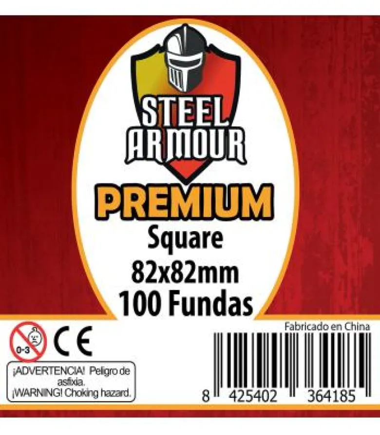 Fundas Steel Armour (80x80mm) PREMIUM Square (100) - Exterior 82x82mm