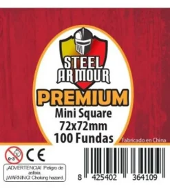 Fundas Steel Armour (70x70mm) PREMIUM Mini Square (100) - Exterior 72x72mm