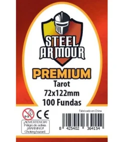 Fundas Steel Armour (70x120mm) PREMIUM Tarot (100) - Exterior 72x122mm