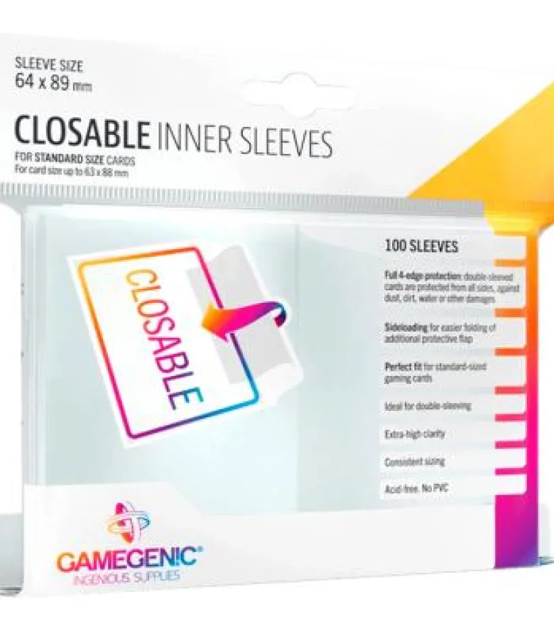 Gamegenic: Closable Inner Sleeves 64x89mm (100)