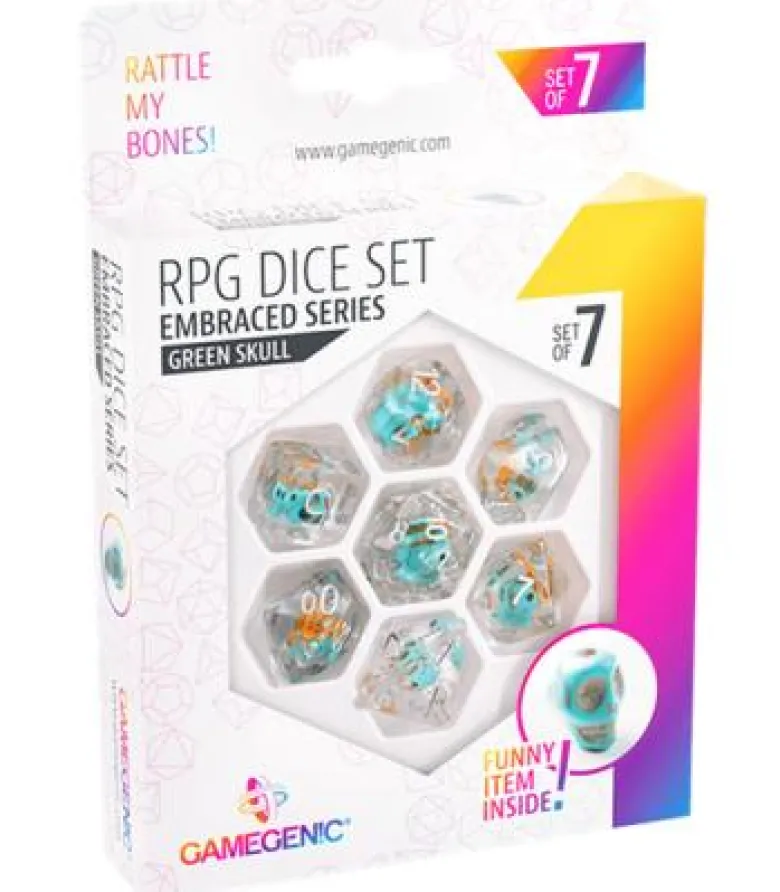 Gamegenic: Green Skull RPG Dice Set (7pcs)
