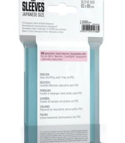 Gamegenic: Just Sleeves Japanese Size (62x89mm) (Clear) (60)