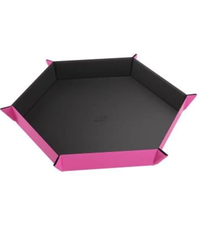 Gamegenic: Magnetic Dice Tray Hexagonal (Negro/Rosa)