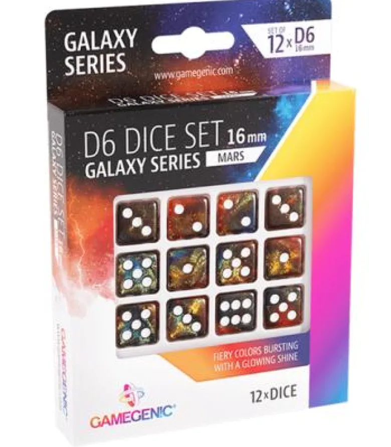 Gamegenic: Mars D6 Dice Set 16 mm (12 pcs)