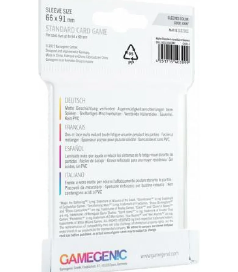 Gamegenic: Matte Standard Card Game Sleeves 66x91mm (50)
