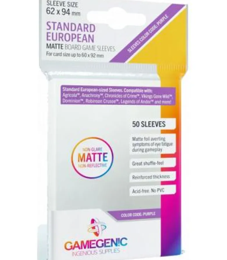 Gamegenic: Matte Standard European-Sized Sleeves 62x94mm (50)