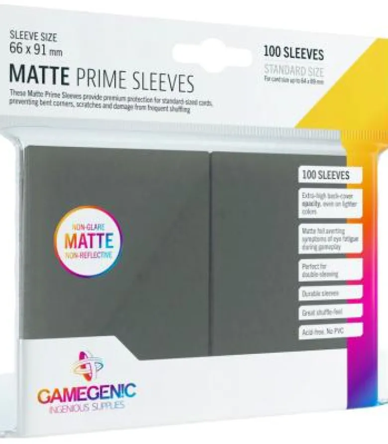 Gamegenic: Pack Matte Prime Sleeves (Gris) (100)