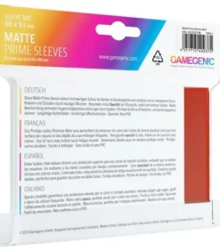 Gamegenic: Pack Matte Prime Sleeves (Rojo) (100)
