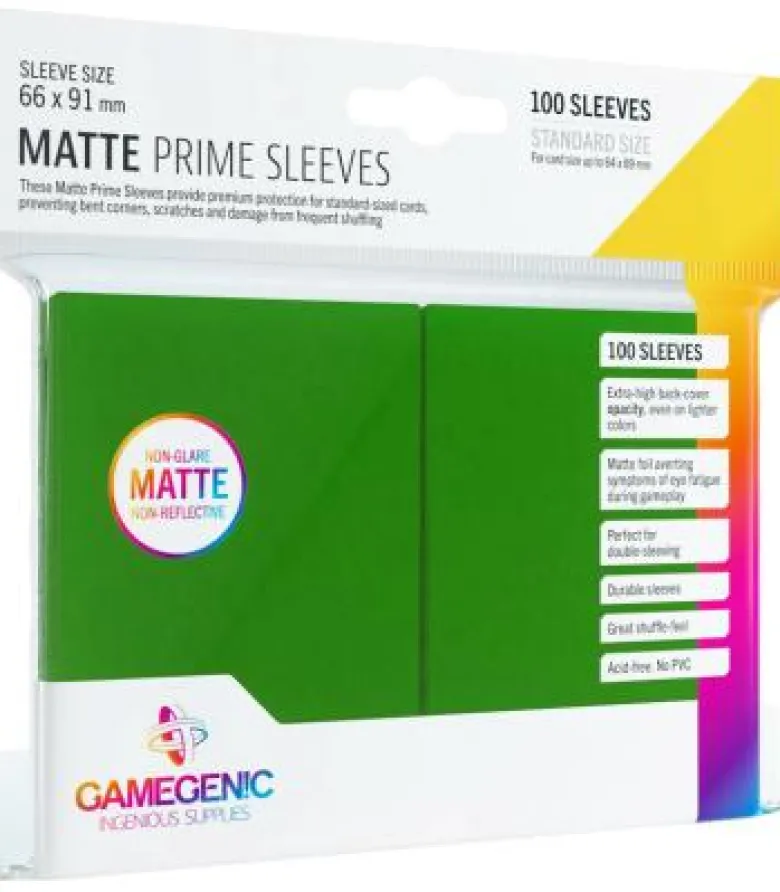 Gamegenic: Pack Matte Prime Sleeves (Verde) (100)