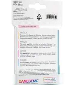 Gamegenic: Prime Japanese Sleeves 62x89mm (60) (Clear)