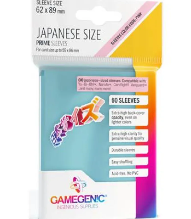 Gamegenic: Prime Japanese Sleeves 62x89mm (60) (Clear)