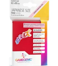 Gamegenic: Prime Japanese Sleeves 62x89mm (60) (Rojo)