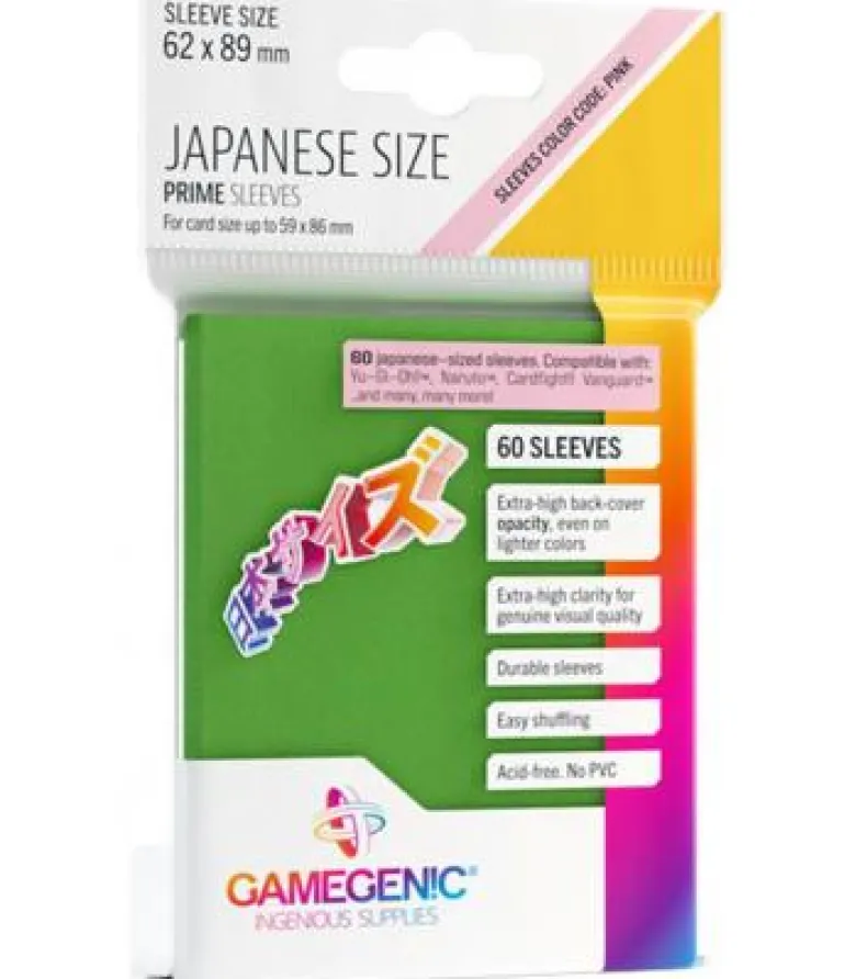 Gamegenic: Prime Japanese Sleeves 62x89mm (60) (Verde)