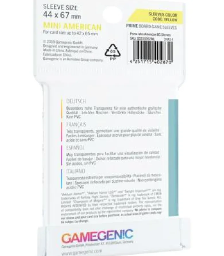 Gamegenic: Prime Mini American Sleeves 44x67mm (50)