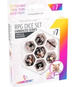 Gamegenic: Shield & Weapons RPG Dice Set (7pcs)
