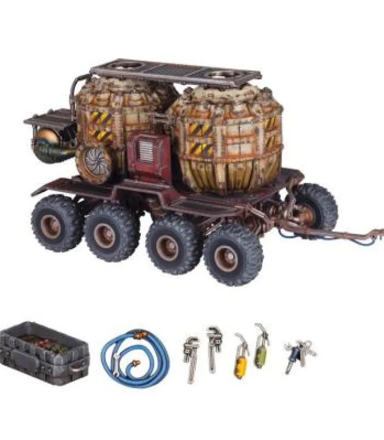 Necromunda: Promethium Tanks on Cargo-8 Ridgehauler Trailer