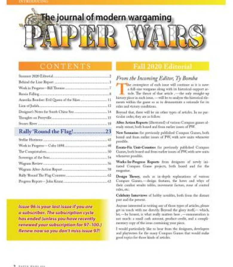 Paper Wars 96: Rally 'Round the Flag! (Inglés)