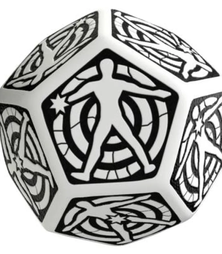 Q-Workshop: D12 Hit Location Dice (Blanco & Negro)