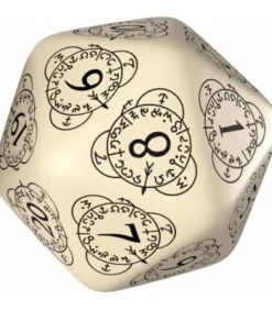 Q-Workshop: D20 Level Counter Dice (Beige & Black)