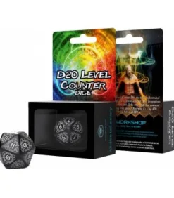 Q-Workshop: D20 Level Counter Dice (Black & White)