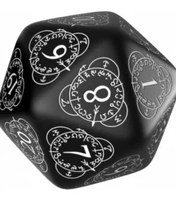Q-Workshop: D20 Level Counter Dice (Black & White)