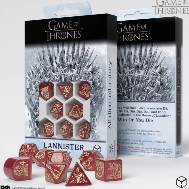 Q-Workshop: Game of Thrones Dice Set - Lannister