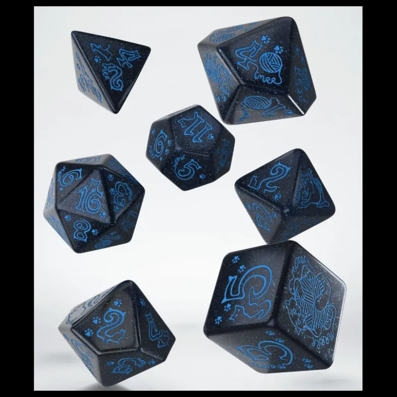 Q-Workshop: Jumbo Cats Dice Set (River)