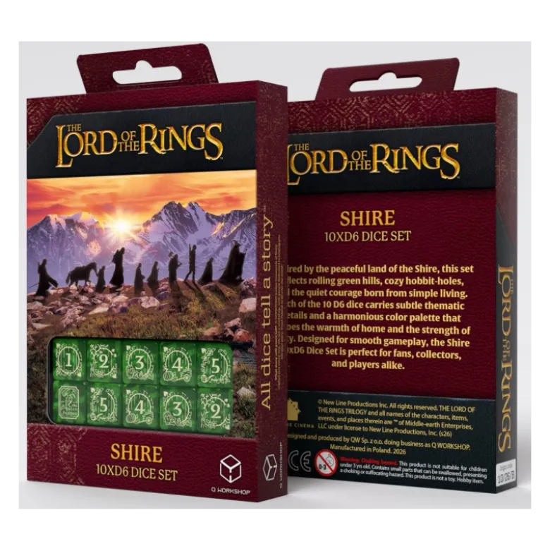 Q-Workshop: The Lord of the Rings 10XD6 Dice Set (Shire)