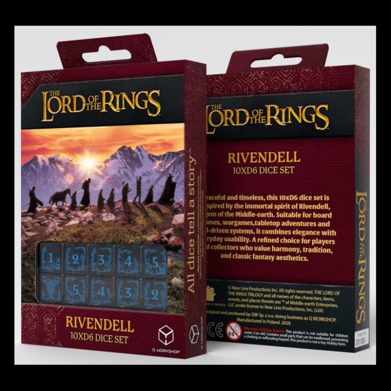 Q-Workshop: The Lord of the Rings 10XD6 Dice Set (Rivendell: Water)