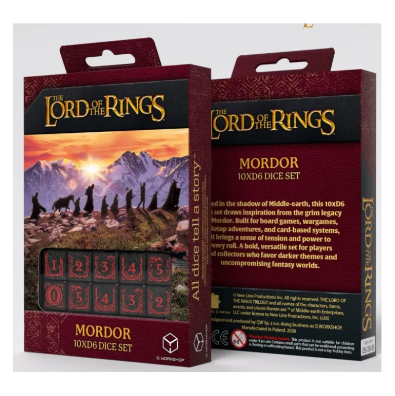 Q-Workshop: The Lord of the Rings 10XD6 Dice Set (Mordor)
