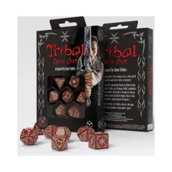 Q-Workshop: Tribal Dice Set (Red & Beige)
