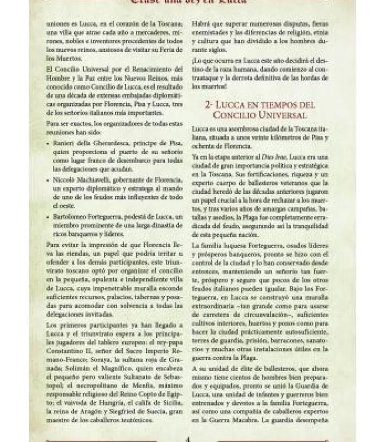 Savage Worlds: Ultima Forsan - Érase una Vez en Lucca
