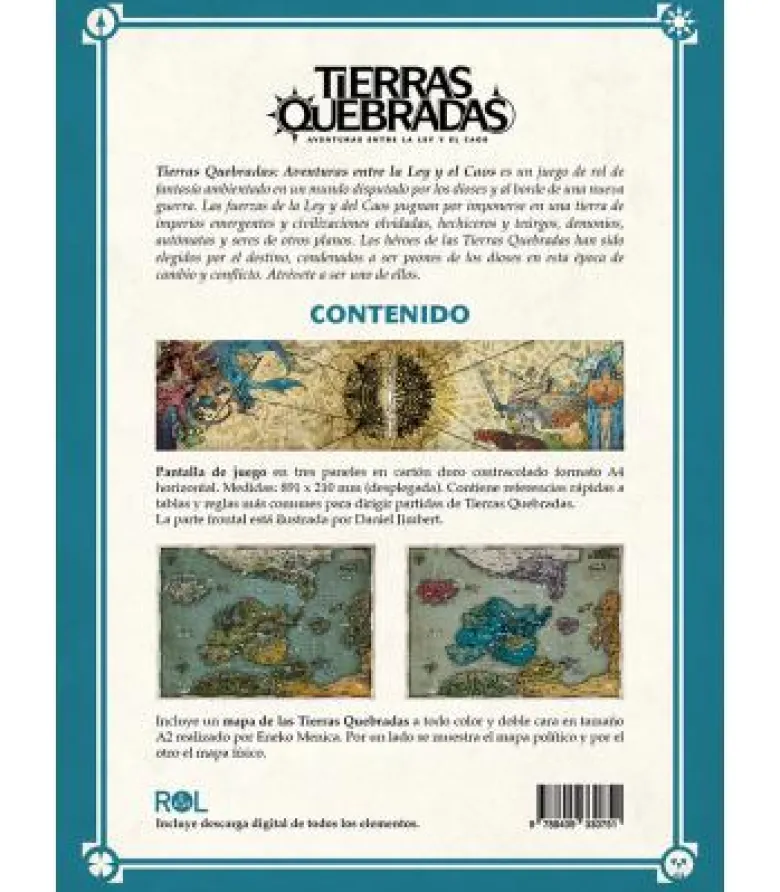 Tierras Quebradas: Pantalla del DJ + Mapa
