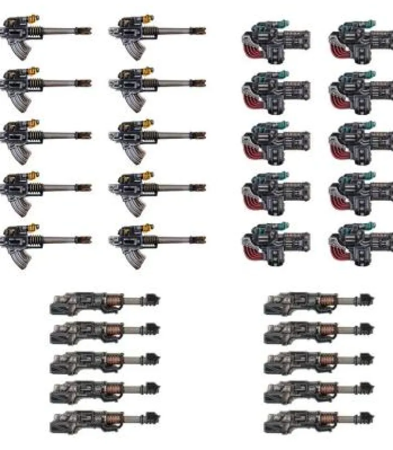 Warhammer 40,000: The Horus Heresy (Heavy Weapons Upgrade Set – Volkite Culverins, Lascannons, and Autocannons)