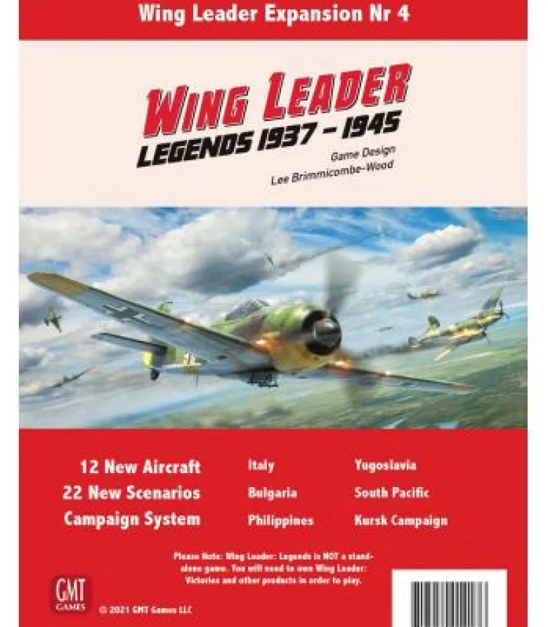 Wing Leader: Expansion 4 - Legends 1937-1945 (Inglés)